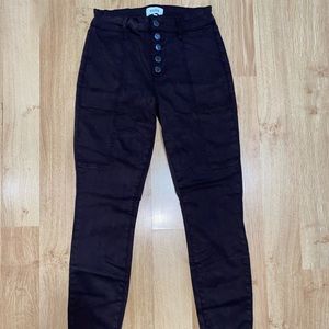 Pistola Brown Button Up Cargo Skinny Jeans